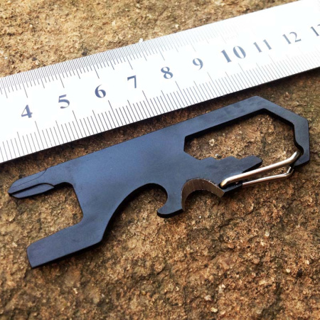 Portable-EDC-Tool-Slotted-Phillips-Screwdriver-Hex-Wrench-Bottle-Opener-Rope-Cutter-Carabiner-Camping-Multitool-Suvival